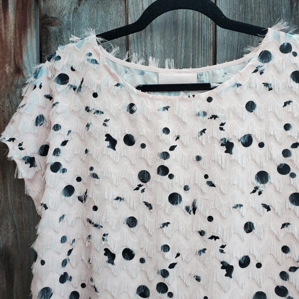 Karen by Simonsen Blush Textured Polka Dot Dress